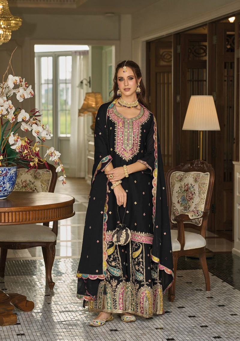 Eba Lifestyle Safoon 1676 Sharara Designer Suit